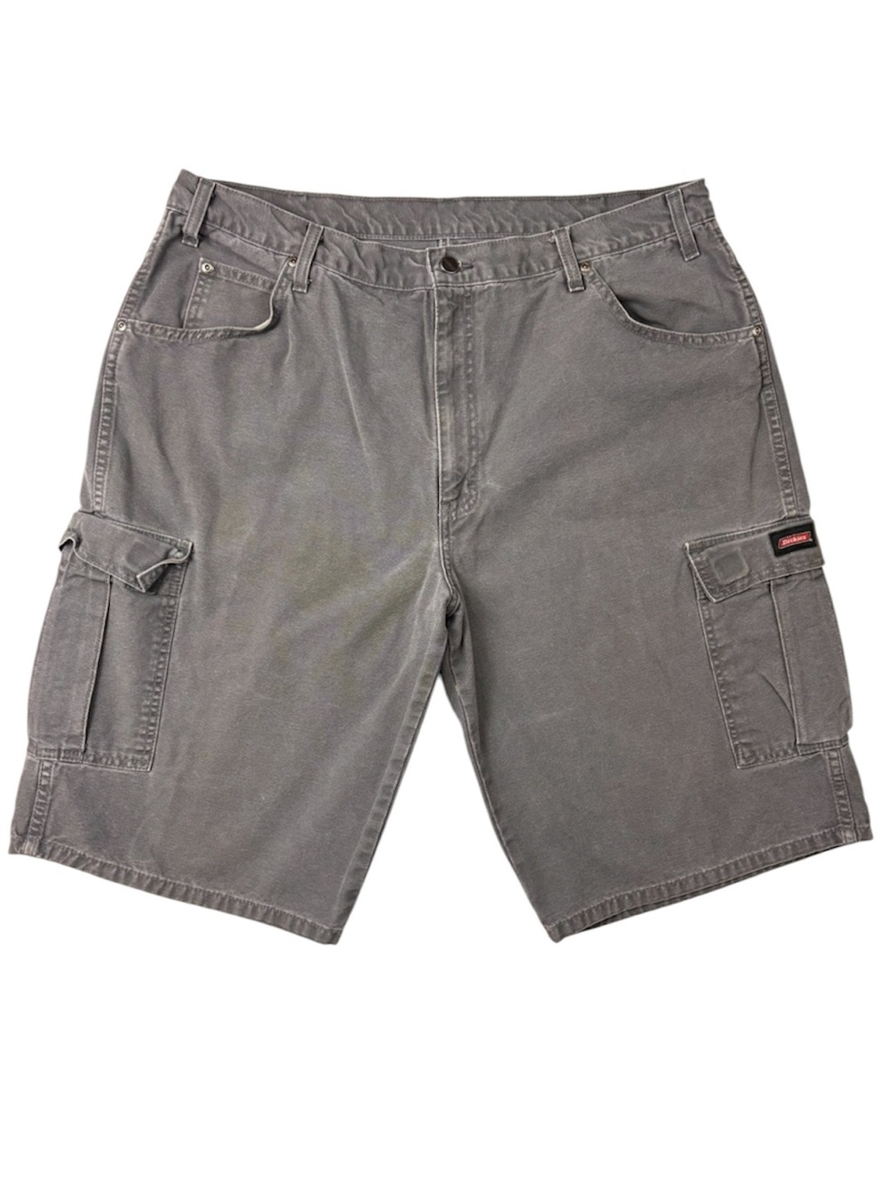 VTG Dickies 90’s Relaxed Fit Cargo Shorts Grey‎ Cotton Utility Workwear (40)